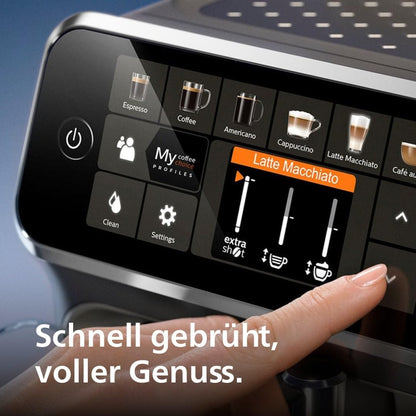 Serie 5400 (EP5441/50)– Genießen Sie 12 Getränke,intuitives TFT-Display,schnell reinigendes LatteGo,anpassbare Kaffeeeinstellungen,erstklassiges Küchendesign